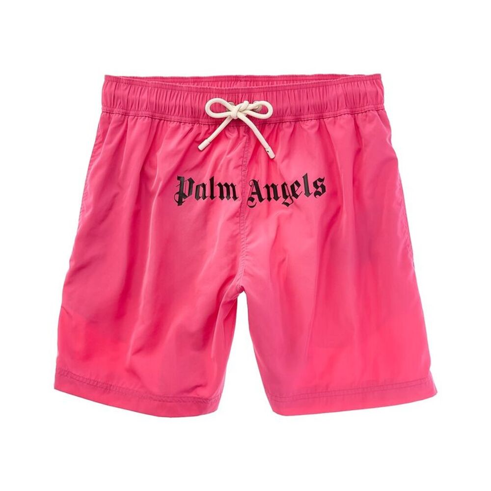 Palm Angels Mens  Classic Logo Swim Trunk, Pink